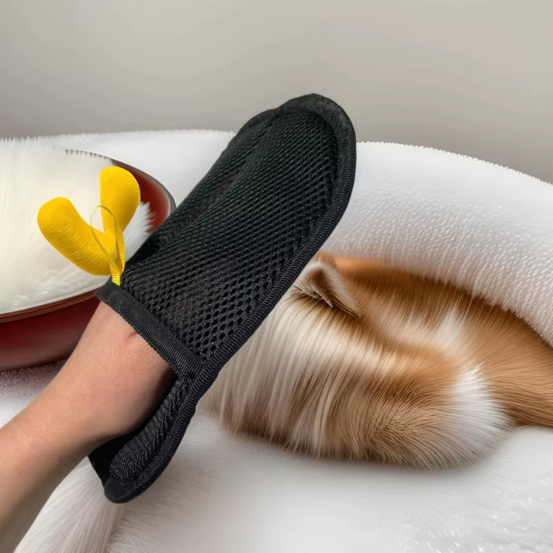 Dropshipping 2025 Pet Hair Removal Gloves Electrostatic Double-Sided Reusable Large Cat Dog Grooming Tool with Two-Way Bristles